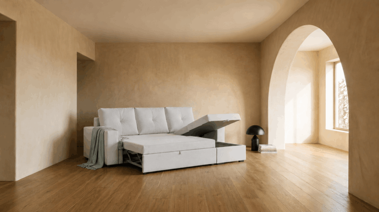 Chaise longue Canarias con gran capacidad de almacenaje