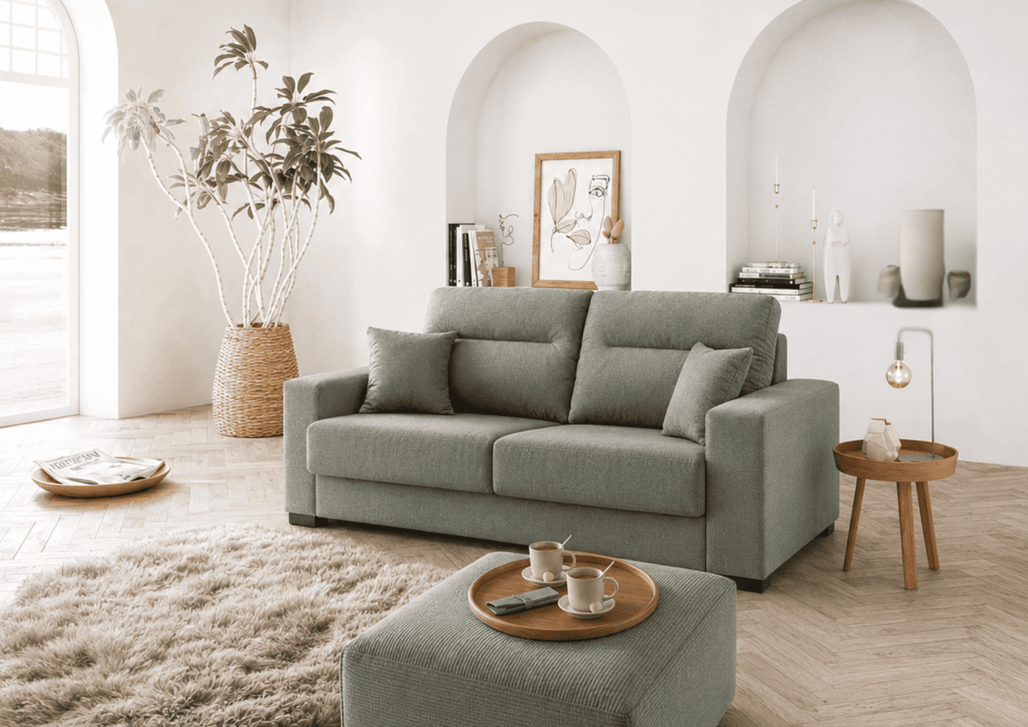 Sofá cama Junco de sistema de apertura italiano